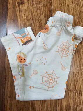 DotDotSmile Toddler Girls 2T Cream Halloween Trick or Treat Kids Print Leggings